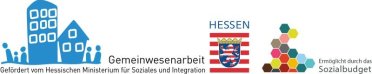 Logos Projektbeteiligte: Gemeinwesenarbeit, Hessisches Sozialministerium